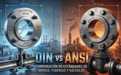 Diferencias entre normas DIN y ANSI en tuberías, bridas y válvulas