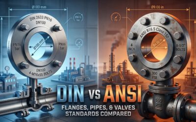 Differences between DIN and ANSI standards for pipes, flanges, and valves