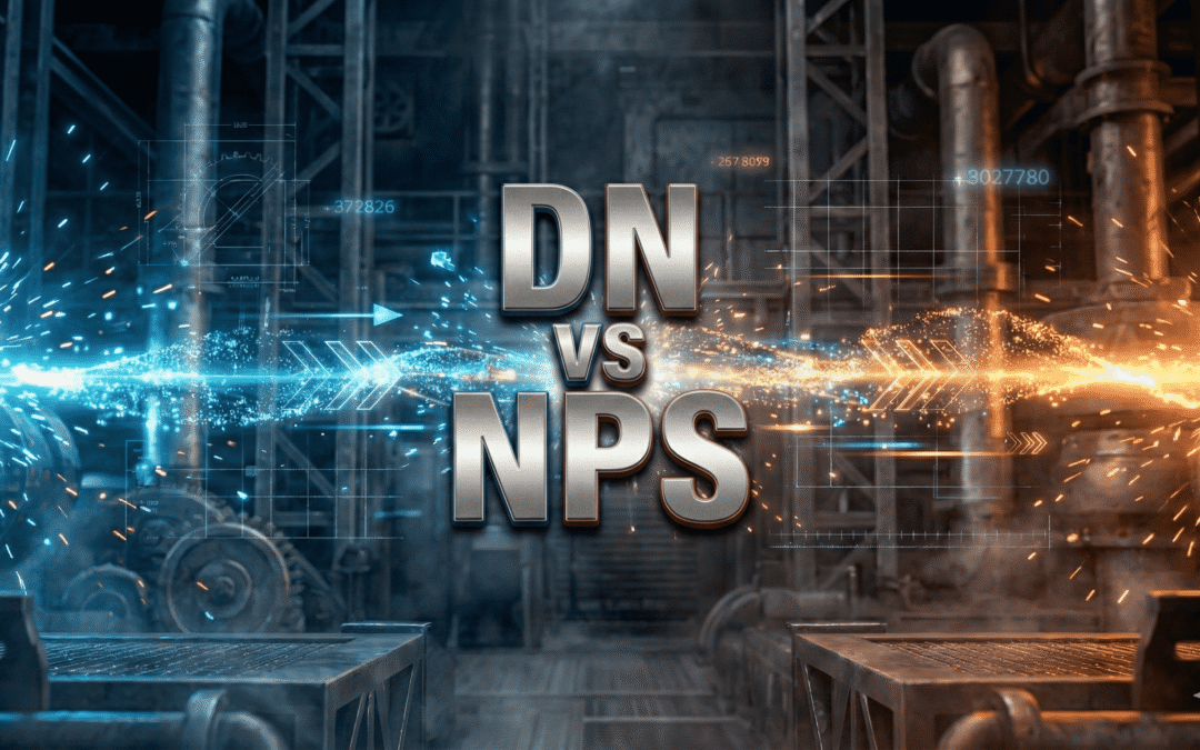 Tabla de conversión DN a NPS (Pulgadas) para medir diámetros